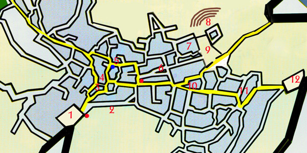 Map of useful locations in Lindos